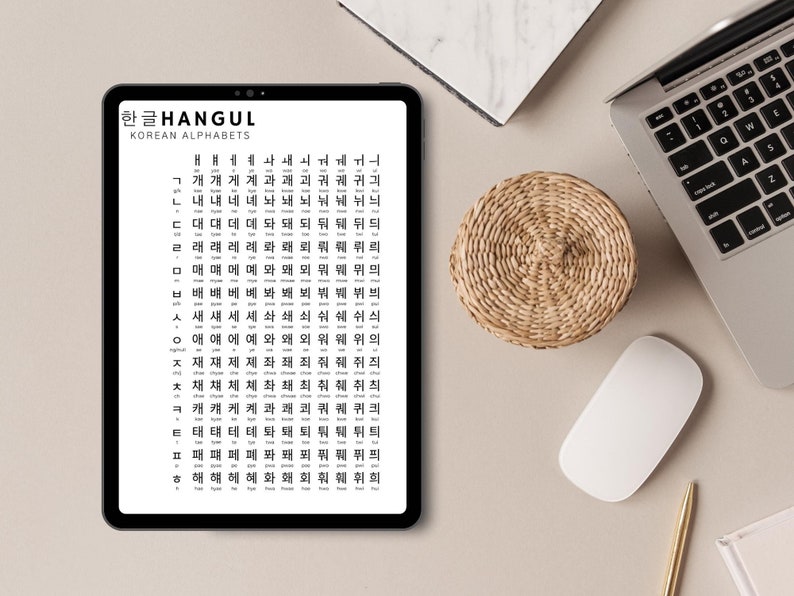 Learn Korean Beginner Workbook, Hangul Chart Korean Learning Workbook, Hangul Practice Writing Worksheets Printable PDF - Digital Download, Hangul Korean Practice Sheet, Hangul Flashcards, Hangul Worksheet, Korean Language Starter Pack, Korean Hangul