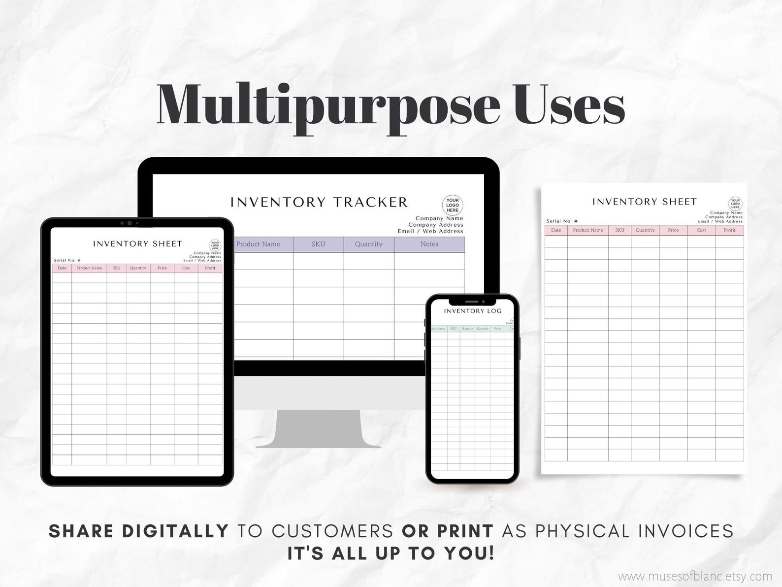 Editable Product Inventory Templates, Business Inventory Forms ...