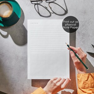 Digital Note Paper, Printable Note Pages Planner Insert, Note Taking Template, Lined Paper, Grid Paper, Dotted Paper, Blank Note Pad, Paper Texture, A4 PDF Digital Download,  Printable Writing Paper, Notes Printable, Lined Notes Pages Inserts, A4 PDF