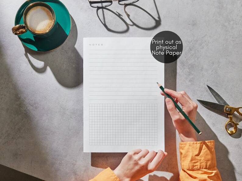 Digital Note Paper, Printable Note Pages Planner Insert, Note Taking Template, Lined Paper, Grid Paper, Dotted Paper, Blank Note Pad, Paper Texture, A4 PDF Digital Download,  Printable Writing Paper, Notes Printable, Lined Notes Pages Inserts, A4 PDF