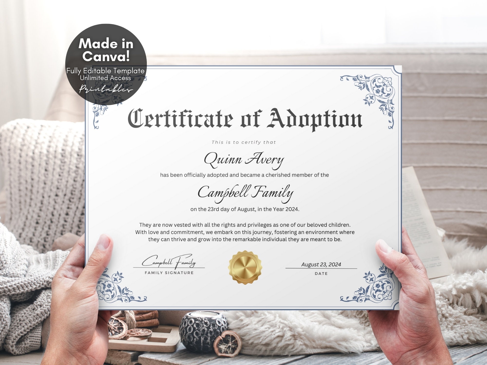 editable-certificate-of-adoption-to-our-family-printable-child-adoption-certificate-new-family-adoption-gift-custom-certificate-template-etsy for Free Printable Certificate Of Adoption Editable Certificate of Adoption to Our Family, Printable Child Adoption Certificate, New Family Adoption Gift Custom Certificate Template - Etsy for Free Printable Certificate Of Adoption