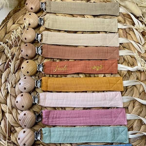 Personalized pacifier clip / Birth gift