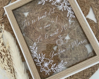 Personalized wedding frame / Original wedding gift