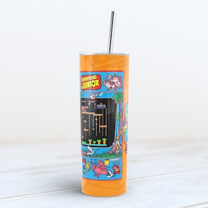 Classic Retro Arcade Machine Donkey Kong Jr Cup 20oz Skinny Tumbler