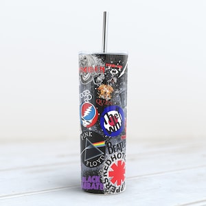 80’s Rock Bands Rock 20 oz Tumbler Hair Bands Tumbler Famous Rock Stars Tumblers