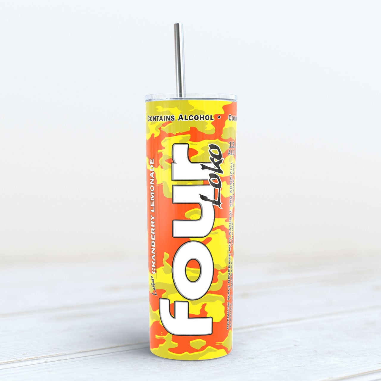 Four Loko Cranberry Lemonade Insulated 20oz Drink Tumbler 4loco Etsy