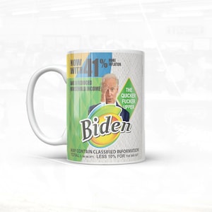 Joe Biden The Quicker F'er Upper -  LARGE 15oz Coffee Cup Mug