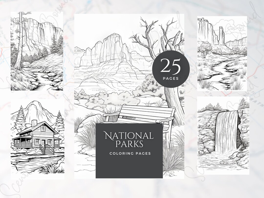 National Parks Coloring Book Download Coloring Pages for Kids Travel ...