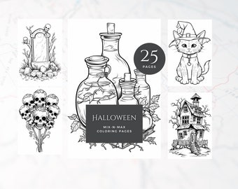Halloween coloring pages download pages coloring for kids travel coloring book printable color pages for adults camping coloring book