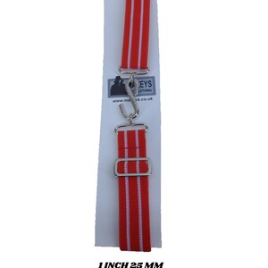 Retro Unisex 70-tals 2,5 cm breda röda/vita randiga elastiska ormbälten