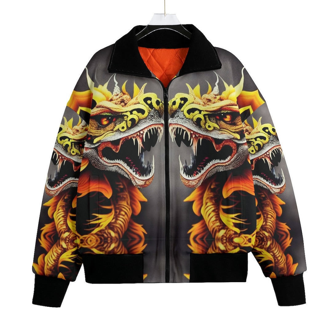 ink リメイク　Sports Jacket \" DRAGON\" XYXIONGMAO Japanese Dragon Tiger Hip Hop Clothing Men'S Bomber