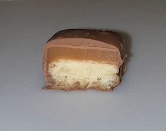 Chocolate Covered Caramel Shortbreads 8oz box