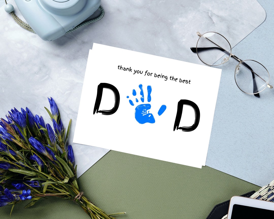 Daddy Handprint Craft Father's Day Printable Baby Handprint Art