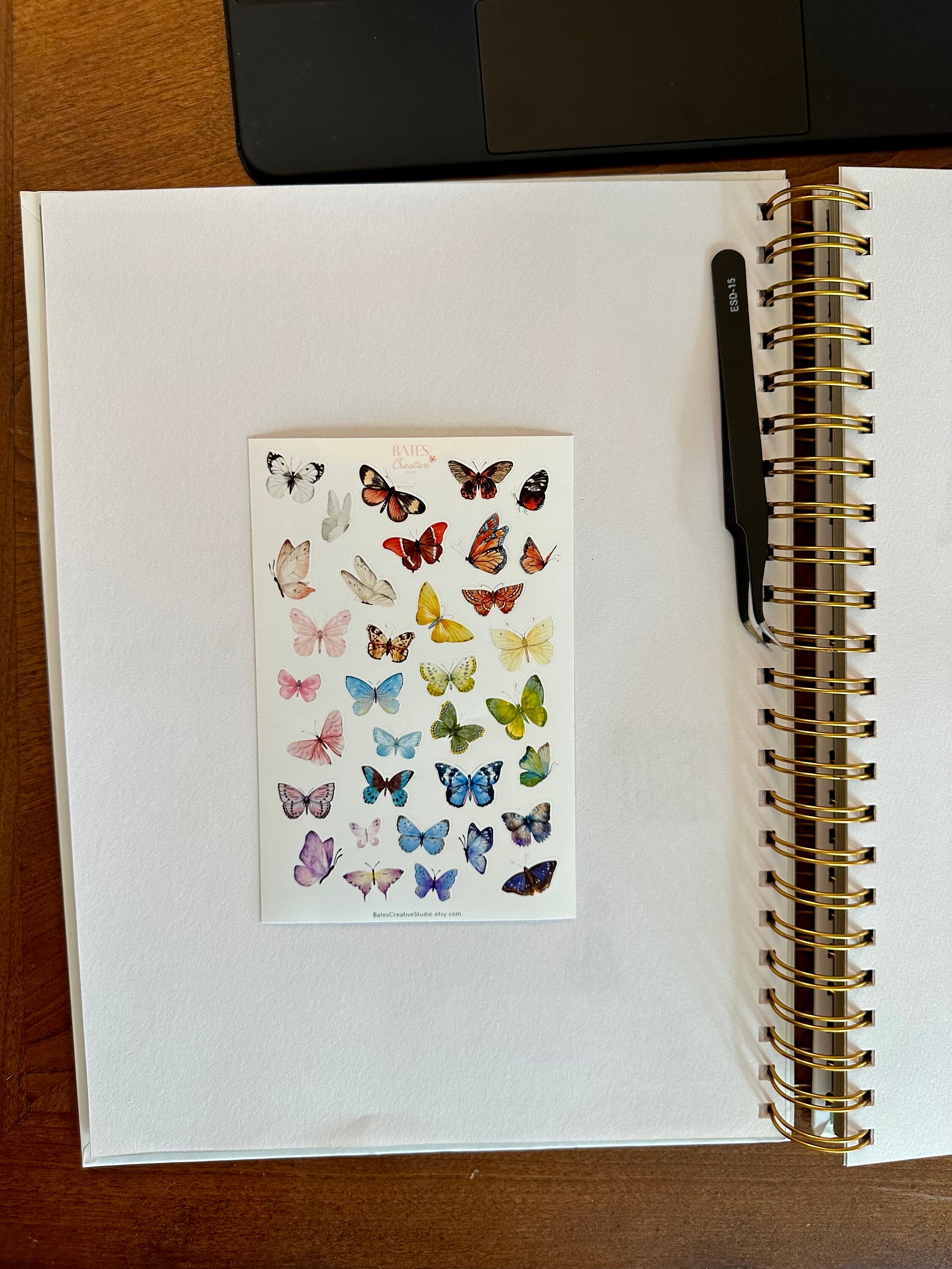 Sticker Sheet - Rainbow Watercolor Butterfly Stickers - Planner ...