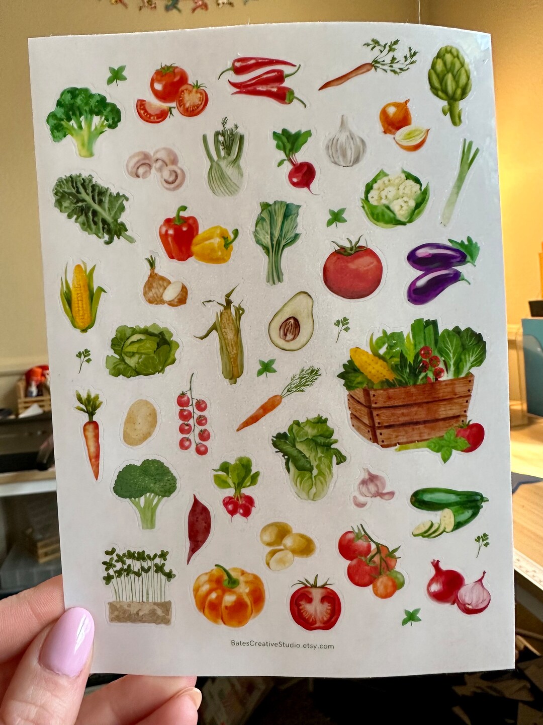 Sticker Sheet More Veggies Vegetables Stickers Planner Stickers, DIY Bullet Journal Stickers ...
