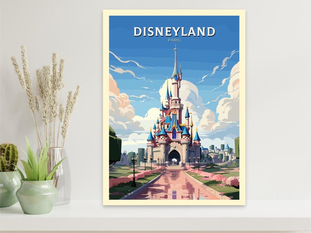 Disneyland Print Disneyland Travel Poster Disneyland Illustration ...