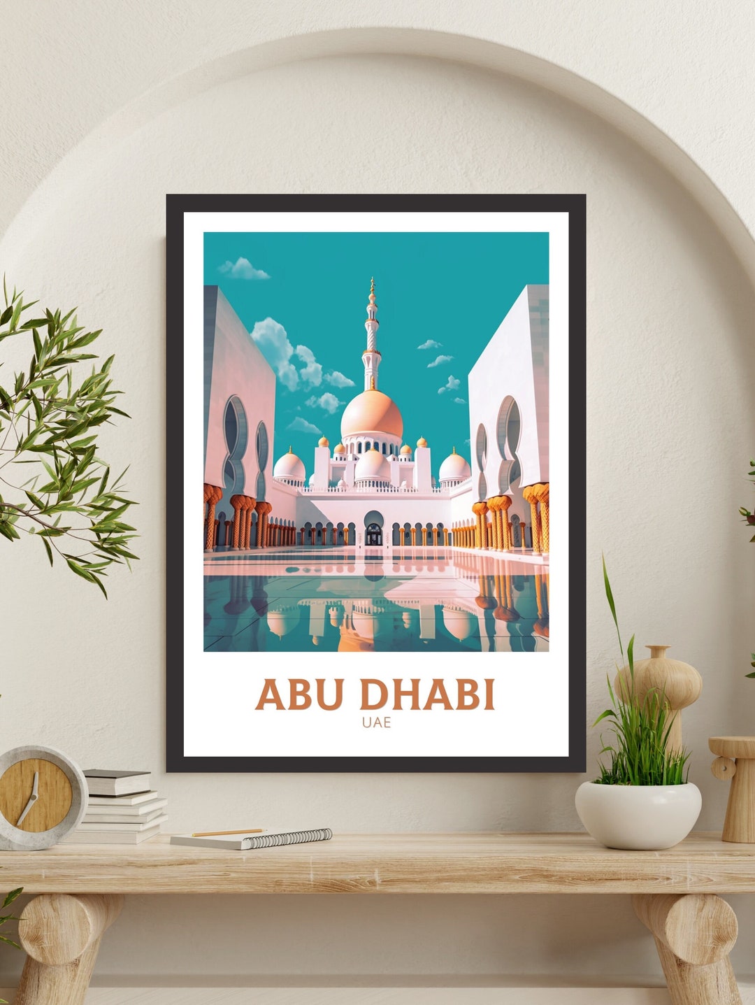 Abu Dhabi Travel Print Abu Dhabi Poster Abu Dhabi Illustration Abu
