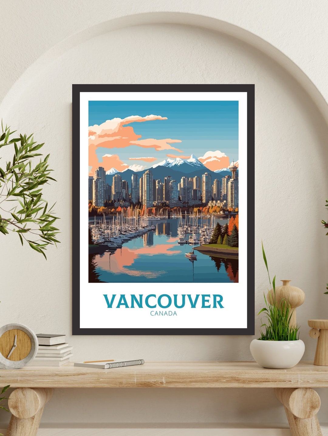 Vancouver Poster Vancouver Travel Print Illustration Vancouver Art