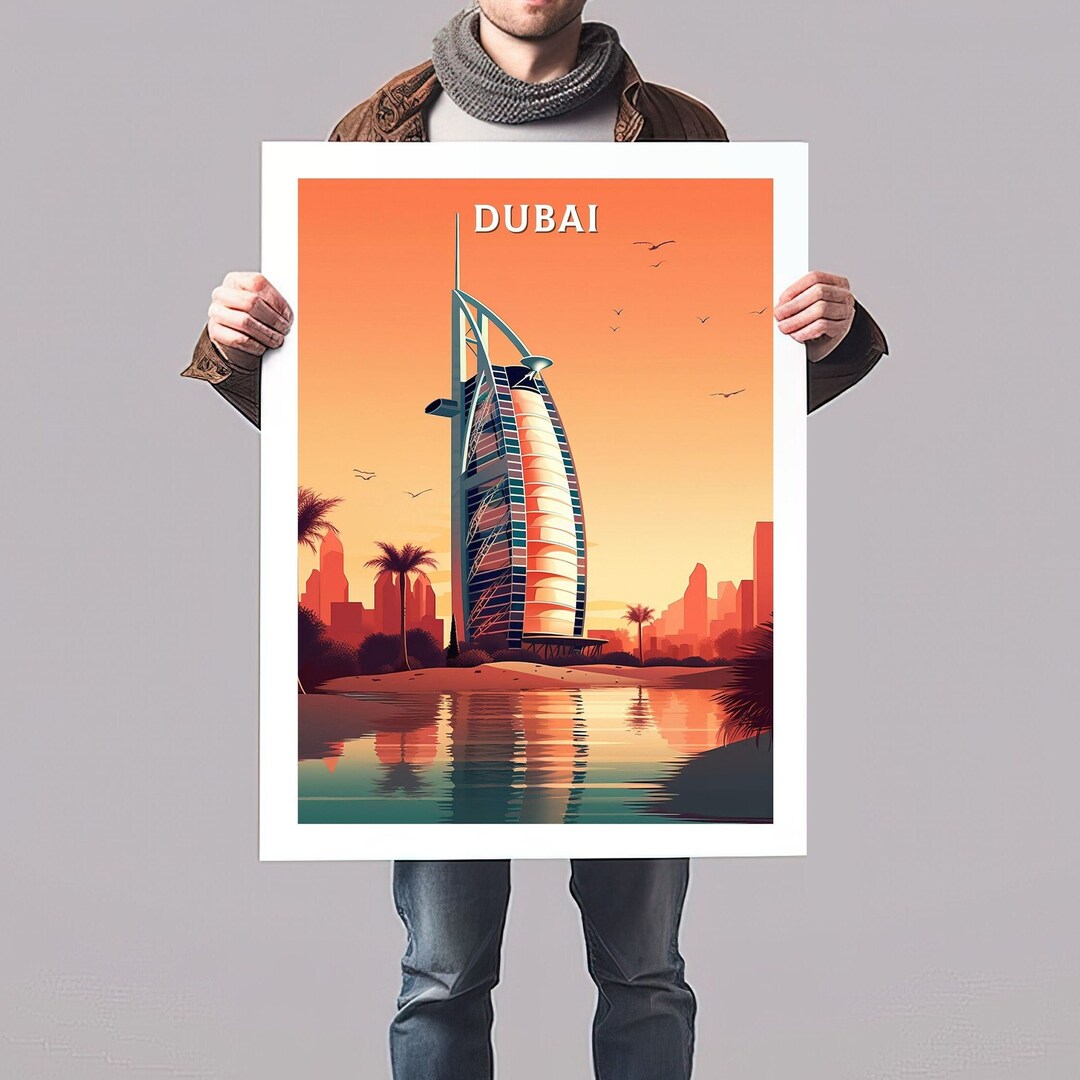 Dubai Print Dubai Poster Dubai Illustration Dubai Wall Etsy UK