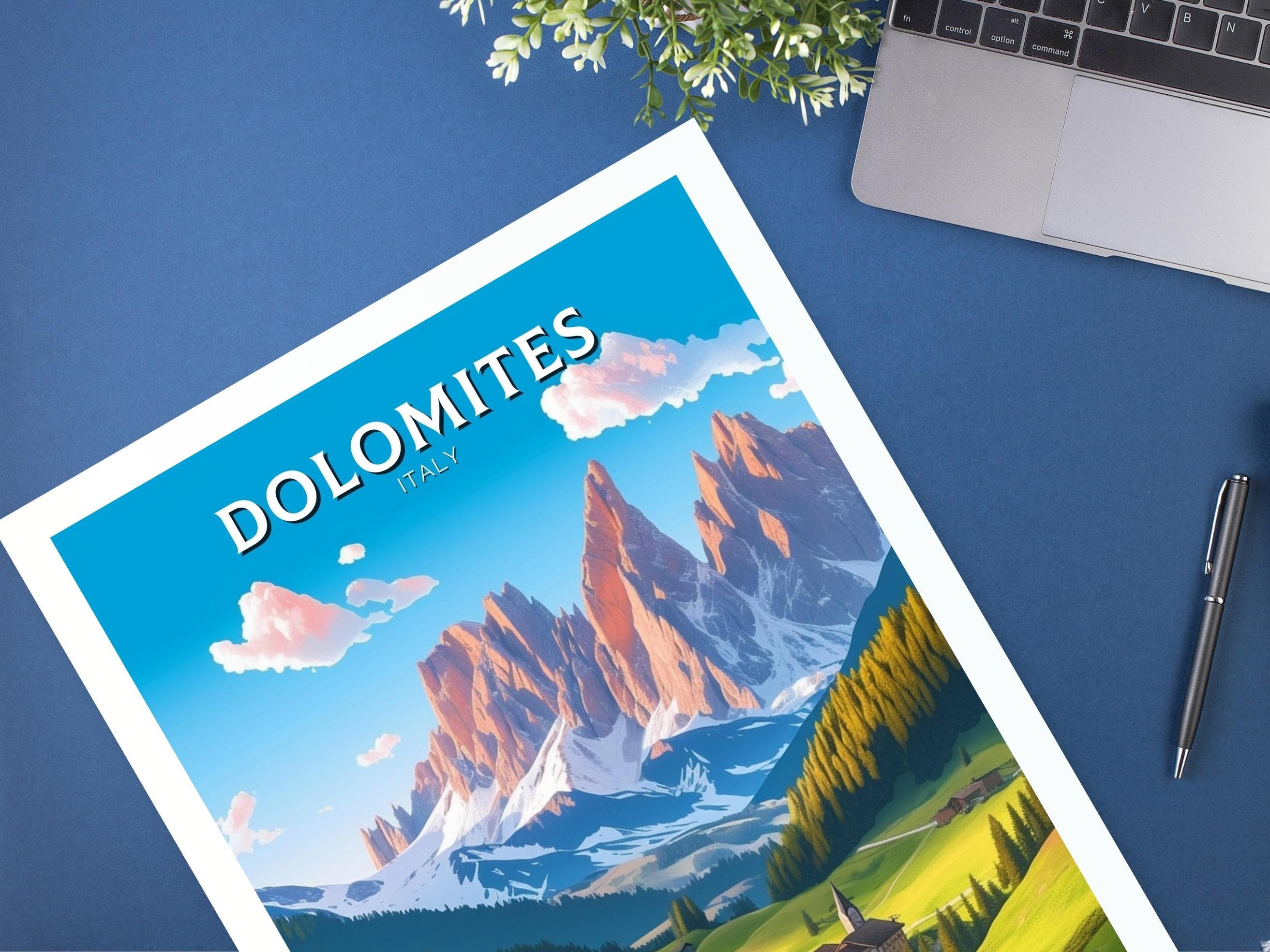 Discover Affiche Voyage Dolomites Cadeau Italie