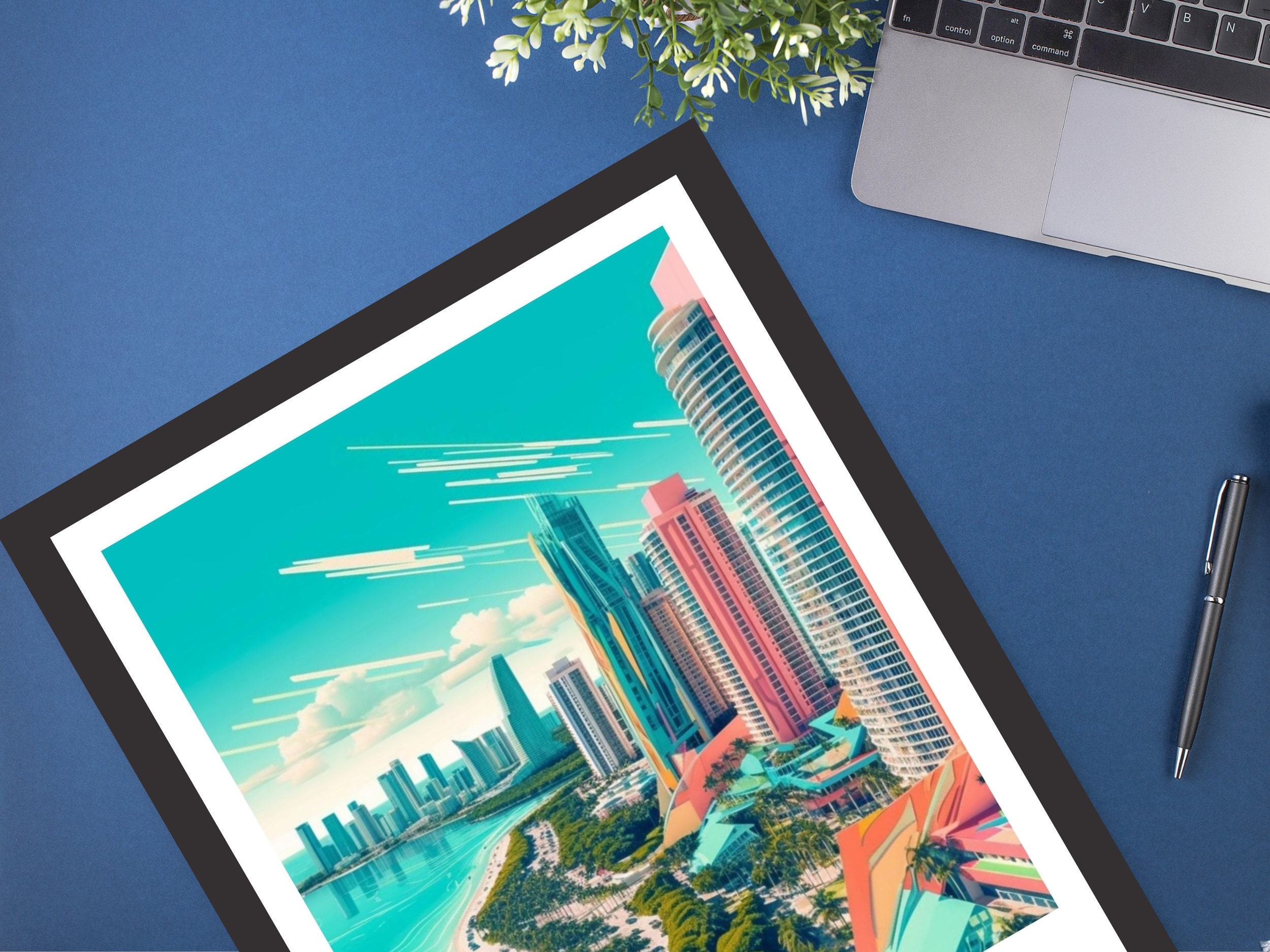 Miami Florida Travel Print Miami Poster Miami Design Etsy