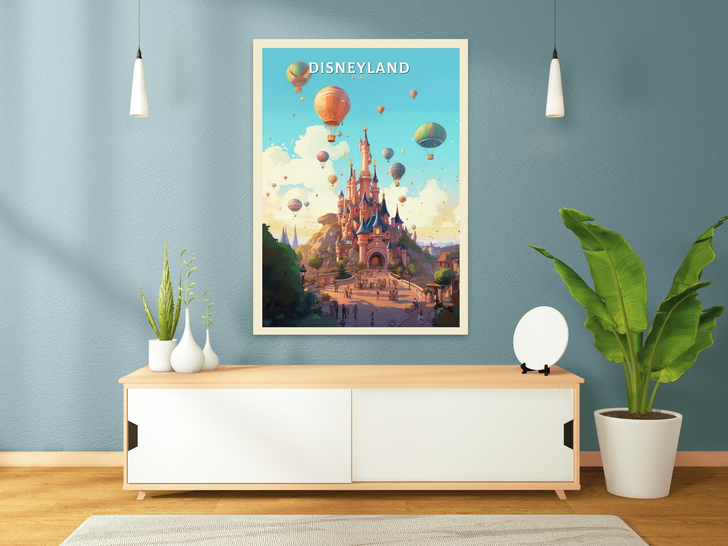 Disneyland Travel Print Disneyland Poster Disneyland Wall Art
