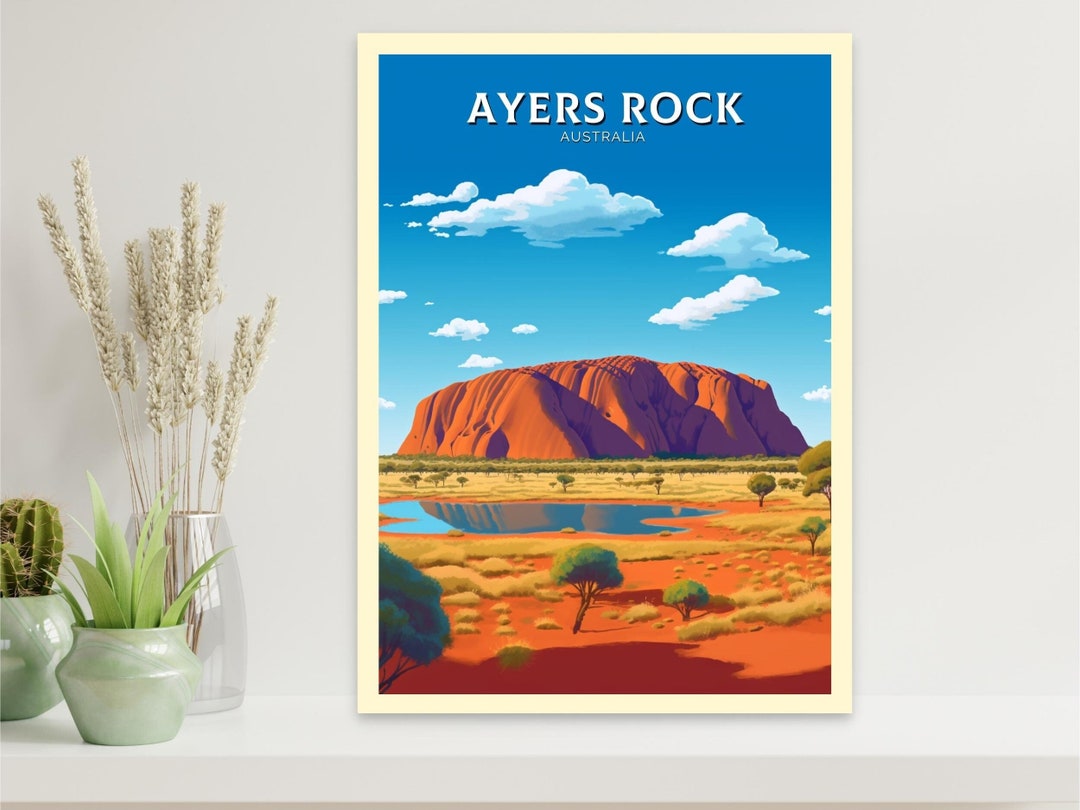 Ayers Rock Poster Ayers Rock Illustration Ayers Rock House - Etsy