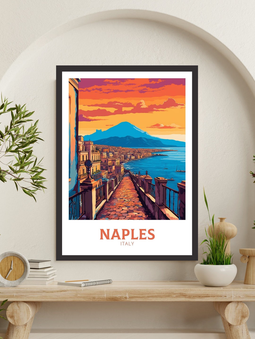 Naples Travel Print Naples Illustration Naples Wall Art Etsy UK