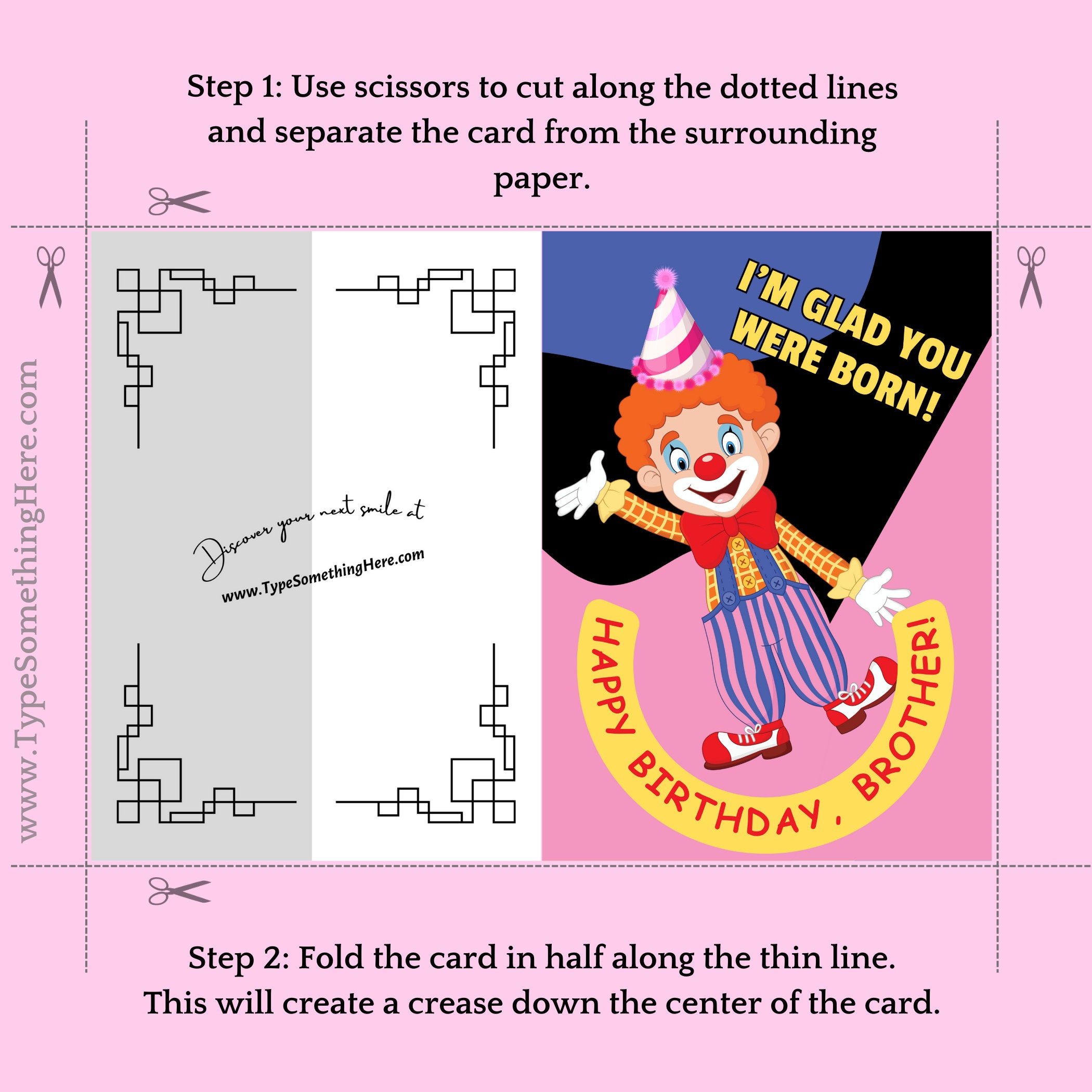 Cute Printable birthday cards for BROTHER from sister with - Etsy México