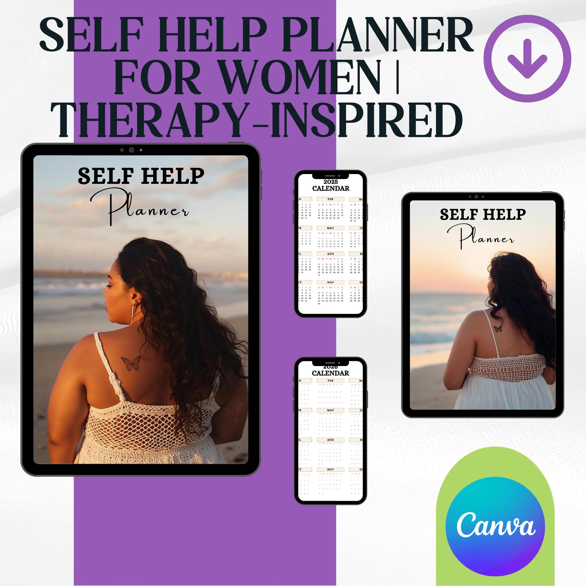 store product block Self Help Planner for Women | Therapy-Inspired, Bright and Printable Journal | Digital Self-Care Toolkit | GoodNotes & PDF Format poster