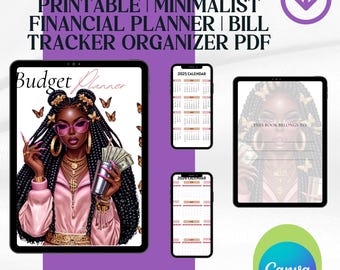 2026 Budget Planner Printable | Minimalist Financial Planner | Bill Tracker, Debt Tracker, Savings Challenges | Modern Money Organizer PDF