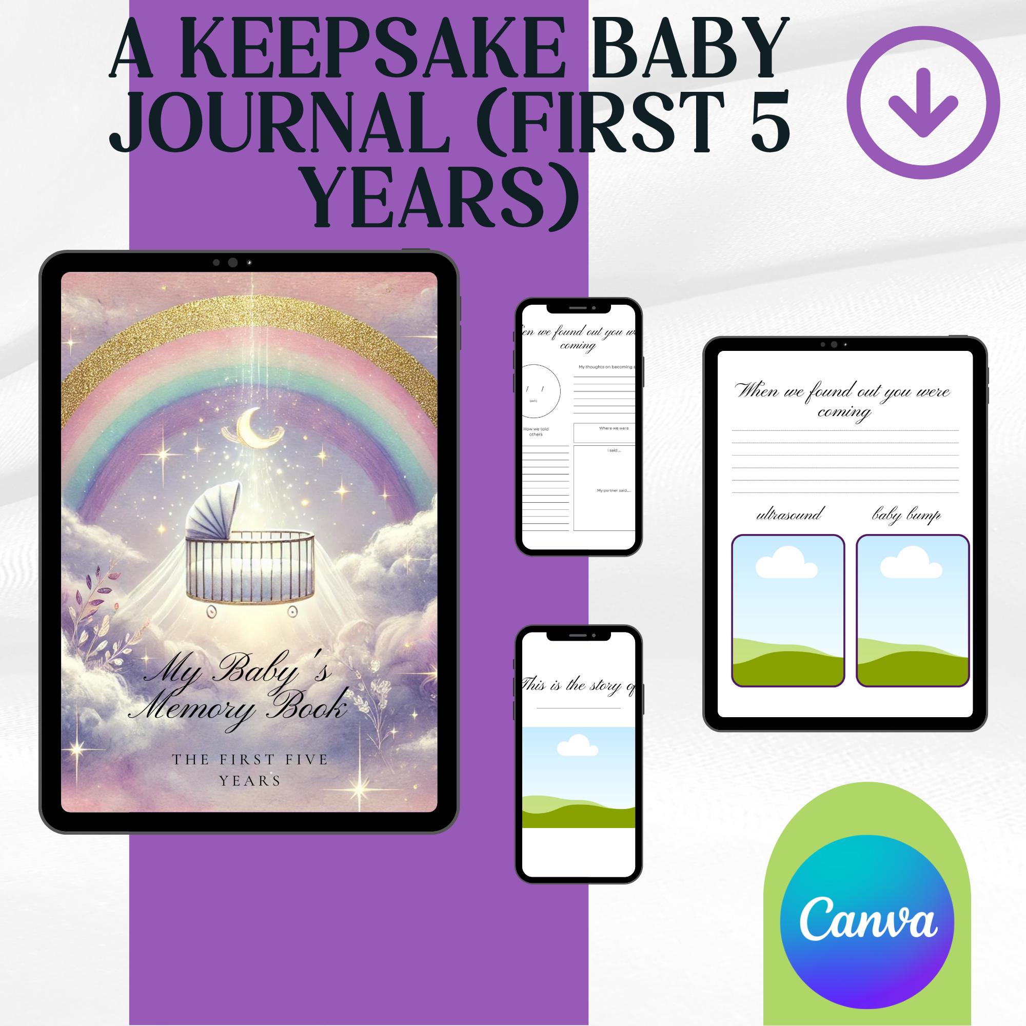 store product block Our Digital Bundle: A Keepsake Baby Journal (First 5 Years) | Digital Baby Memory Book | Baby Milestone Tracker | Instant Download poster