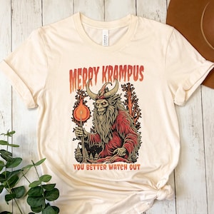 Krampus Shirt | Christmas Shirt | Merry Folklore Tee | Funny Creepy Gift | Winter Holiday X-Mas | Inappropriate Top | You Better Watch Out