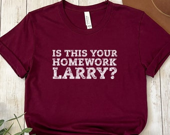 Big Lebowski Shirt | Movie Quote T-Shirt | Funny Film Fan Gift | Bowling Tee | The Dude Abides Top | Coen Brothers | Your Homework Larry?