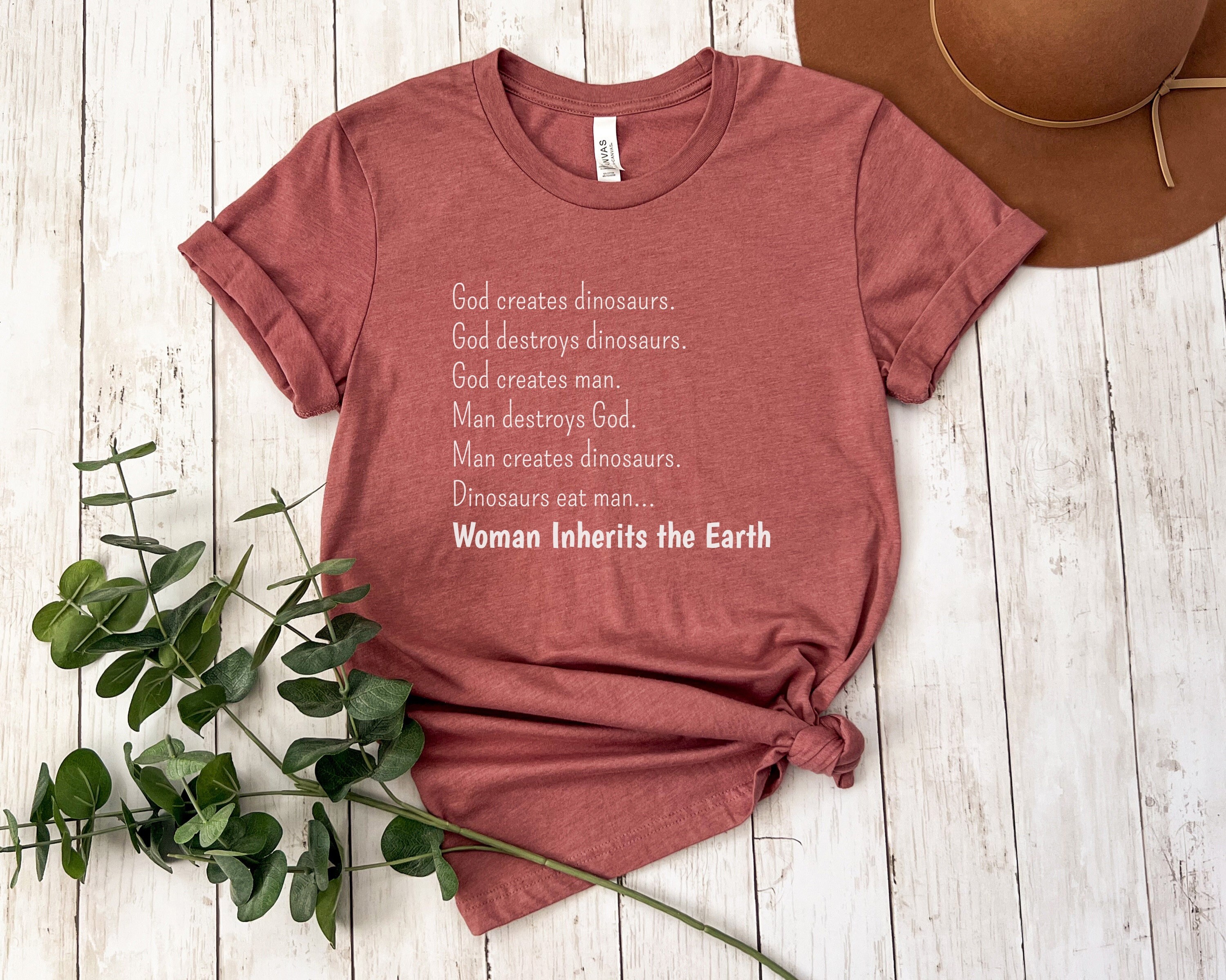 Man Creates Dinosaur T-Shirt Man Creates Dinosaur T-Shirt