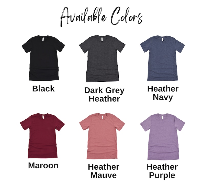 Peut inclure: Six t-shirts de diff&eacute;rentes couleurs&nbsp;: noir, gris fonc&eacute; chin&eacute;, bleu marine chin&eacute;, bordeaux, mauve chin&eacute; et violet chin&eacute;. Couleurs disponibles.