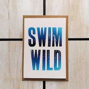 Greetings card // Swim Wild