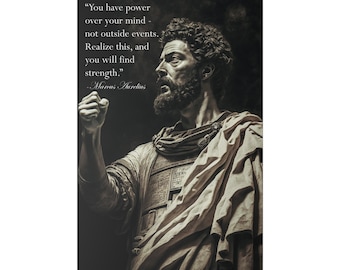 Marcus Aurelius Canvas | You Have Power Over Your Mind - Not Outside Events | Stoic Philosophy | Motivational Quotes