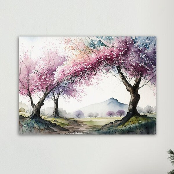 Cherry Tree Wall Art - Etsy