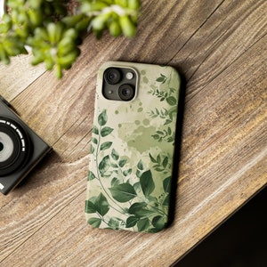 Sage Green Boho Phone Case Retro Hippie Phone Cover iPhone 15 14 13 12 11 7 8 Pro Max Plus X Slim XR XS Neutral Color Cover Gift for Her Mom