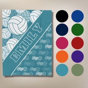 Personalisierte Beachvolleyball-Decke, individueller Name Sportvolleyball-Decke für Mädchen Jungen, Geschenkidee für Beachvolleyballspieler, Geburtstagsgeschenk für Mädchen