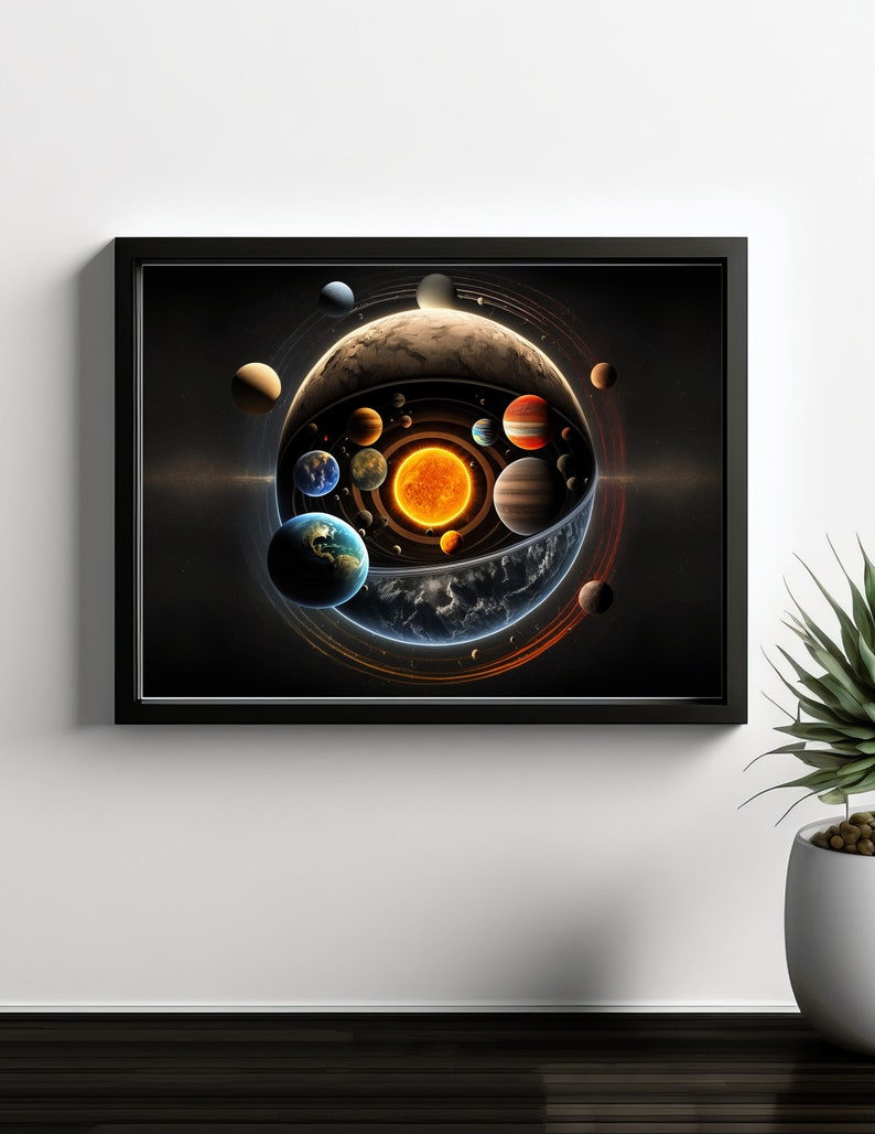 Printable Universe: Fantasy Solar System Planets Moon Star - Etsy