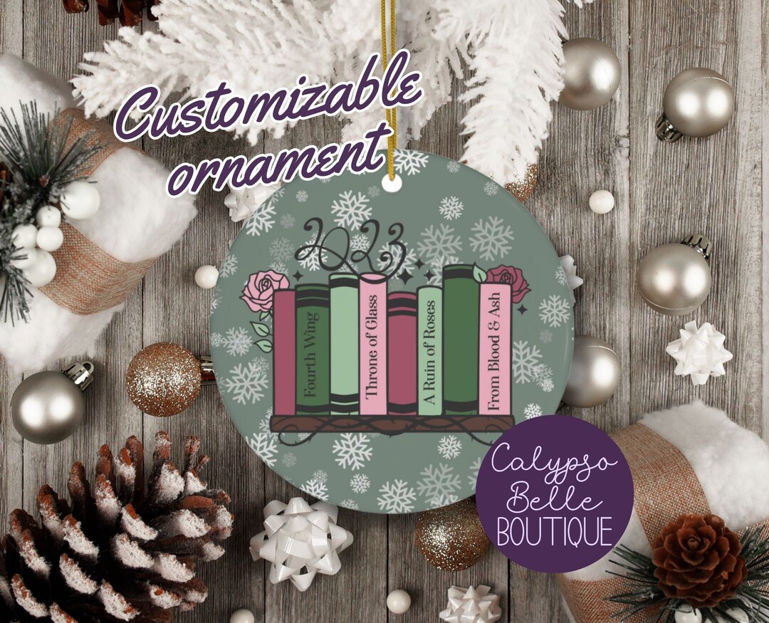 Custom Bookshelf Ornament Custom Books Ornament Custom Book Etsy