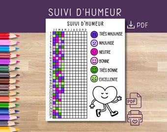 Zelfstandigheid, Bullet Journal français, Afdrukbare dagboekpagina, Digitale tracker, journaallogboek, plannersjabloon, jaarlijkse tracker, stemmingstrack