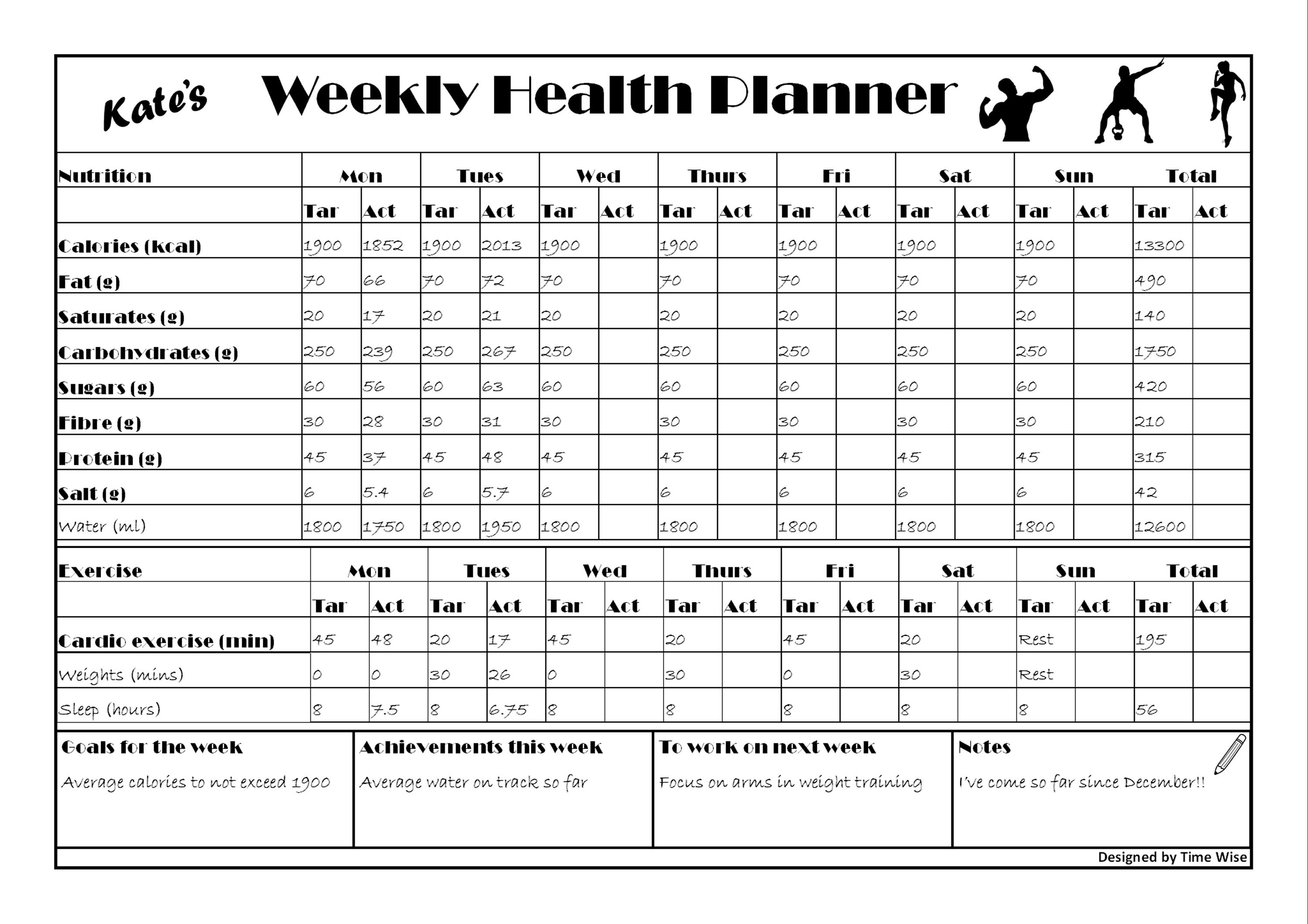 Simple Nutrition Planner, Simple Nutrition Tracker, Printable Nutrition ...