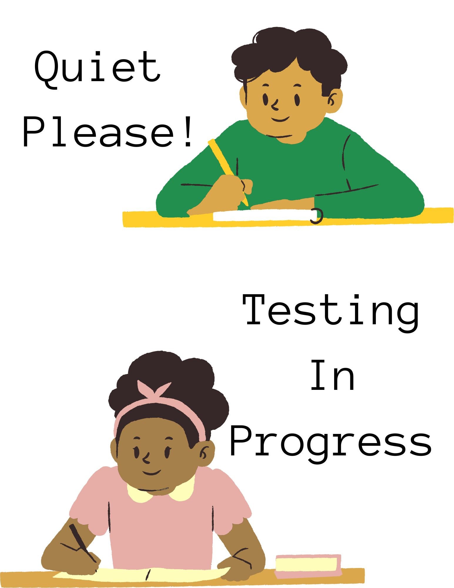 Quiet Please Testing in Progress Sign - Etsy