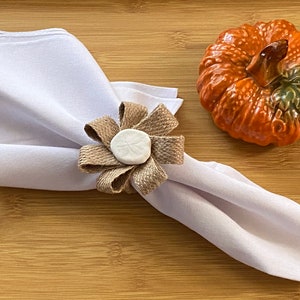 Sand Dollar Napkin Rings (Set of 6): Coastal Beach Table Decor