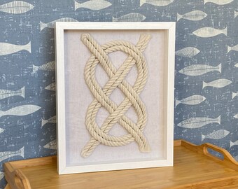 Nautical Knot, Sailor Knot, Beach Decor, Rope Art, Boat Decor, Nautical Wall Art