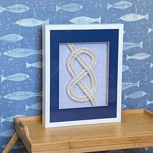 Nautical Knot, Sailor Knot, Rope Wall art, Knot Shadow Box