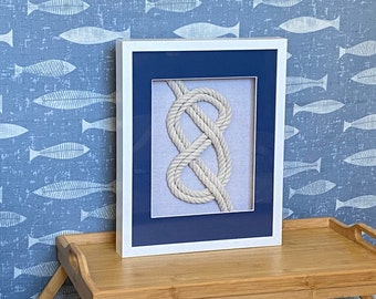 Nautical Knot, Sailor Knot, Rope Wall art, Knot Shadow Box